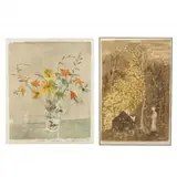 Two Mid-Century Lithographs by Rene Eugene Lairy, Lithographs in colors, sold May 2021