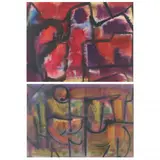 Two Still Life Works by Milo Lee, Watercolor on paper, sold May 2021