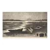 Marsh Waterscape by Pierre Dubreuil, Etching, sold May 2021