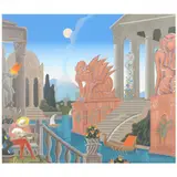 Scene from the Odyssey by Thomas McKnight, Silkscreen in colors with shimmery and foil highlights, sold May 2021