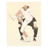 Wind Up by Norman Rockwell, Lithograph in colors, sold May 2021