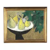 Still Life with Pears by Sydney Butchkes, Oil on board, sold May 2021