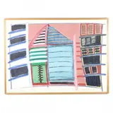 No Place Like Home, Study #1 by Geoffrey Lardiere, Oil and oil stick on paper, sold May 2021