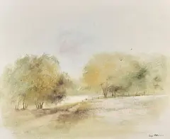 Landscape by Inge Pettersson, Oil painting, sold Oct 2026