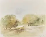 Landscape by Inge Pettersson, Oil painting, sold Oct 2026