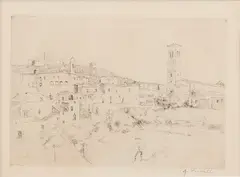 Utsikt från Assisi I by Axel Fridell, Drypoint engraving, sold Oct 2026