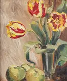 Tulips by Inga Evander, 1937, Oil painting, sold Oct 2026