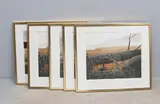 Landscapes by Mikael Kihlman, Colour lithographs 5 pcs, sold Oct 2026