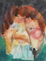 Den enögde mannen by Tage Nilsson, Watercolour, sold Oct 2026