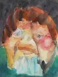 Den enögde mannen by Tage Nilsson, Watercolour, sold Oct 2026