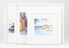 Stockholm motifs by Johan Persson, Watercolours 3 pcs, sold Oct 2026