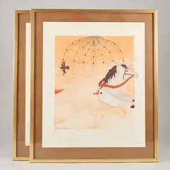 Untitled by Mia Sandberg, Colour lithographs 2 pcs, sold Oct 2026