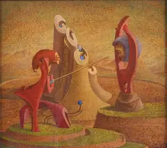 Untitled by Didier Mazuru, 1987, Oil painting, sold Oct 2026