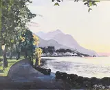 Lake Geneva by Monica Axén, Oil painting, sold Oct 2026