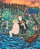 Untitled by Sven Lidberg, Colour lithograph, sold Oct 2026