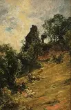 Roslin Castle by Pollok S Nisbet, Oil painting, sold Sep 2026