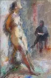 Artist and model by Örjan Sätre, Mixed media, sold Sep 2026