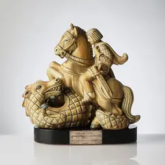 Saint George and the Dragon by Gunnar Nylund, Sculpture, sold Sep 2026