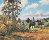 Moose by Rolf Hallengren, Oil painting, sold Sep 2026