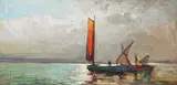 Sailing ship by Knut Norman, Oil painting, sold Sep 2026