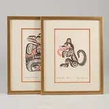 Haida Wolf" "Children of the Raven by Bill Ried, SCREENPRINT 2 PCS, sold Sep 2026