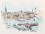 Untitled by Bruno Karlsson, Colour lithograph, sold Sep 2026