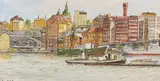 Stadsgårdskajen by Oidentifierad Konstnär, 1955, Oil painting, sold Sep 2026