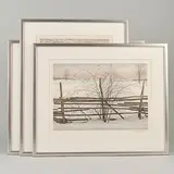 Winter scene by Reinhold Ljunggren, Colour lithographs, sold Sep 2026