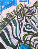 Zebra by Derek Garubo, Oil painting, sold Sep 2026