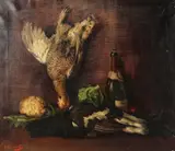 Still life with birds by Gustav Evertz, Oil painting, sold Sep 2026
