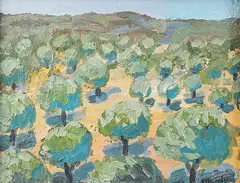 Olive tree by Bert Atterving, Oil painting, sold Sep 2026