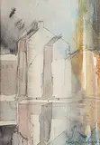 House facades by Ann-Sofie Engelsson, Watercolour, sold Sep 2026