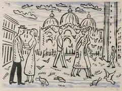 Untitled by Otte Sköld, Woodcut, sold Sep 2026