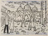 Untitled by Otte Sköld, Woodcut, sold Sep 2026