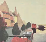 Söder Mälarstrand by Lennart Roupé, Colour lithograph, sold Sep 2026