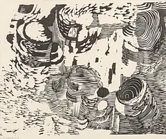 Untitled by Philip von Schantz, 1959, Woodcut, sold Sep 2026