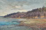 Coastal landscape by Wilhelm Behm, 1893, Oil painting, sold Sep 2026