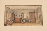 Folk interior by Okänd Konstnär, Watercolour, sold Sep 2026