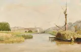 Gothenburg harbour entrance by Olof Hermelin, 1989, Oil painting, sold Sep 2026
