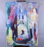 L'église by Yvonne Mottet, Huile sur toile, sold Mar 2026