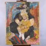 Femme et enfant by Yvonne Mottet, Huile sur toile, sold Mar 2026