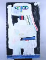 Fillette moderne aux tresses multicolores by Yvonne Mottet, Huile sur toile, sold Mar 2026