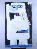 Fillette moderne aux tresses multicolores by Yvonne Mottet, Huile sur toile, sold Mar 2026