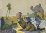 Homme dans le désert by Ragheb Ayad, 1931, Pastel, sold Mar 2026
