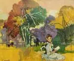 "Détente" by Pierre Grisot, Huile sur toile, sold Mar 2026