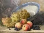 Nature morte aux pêches by Alfred-Arthur Brunel de Neuville, Huile sur toile, sold Mar 2026