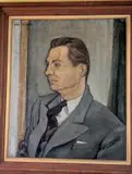 Portrait de Robert Blanchet en cravate bordeaux by Jean Suplisson, Huile sur toile, sold Jan 2026