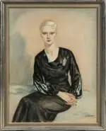 Portrait d'une élégante by Gaetano De Gennaro, Pastel, sold Nov 2025