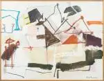 En forme de village maritime by Eugène de Kermadec, 1966, Huile sur toile, sold Nov 2025