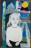 L'orpheline by Yvonne Mottet, Huile sur toile, sold Nov 2025